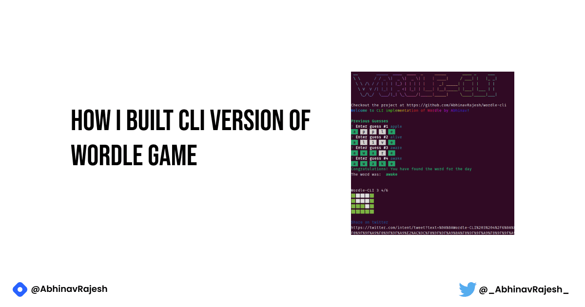 How I built CLI version of Wordle game